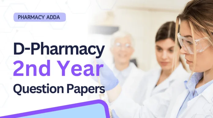Msbte D Pharmacy 2nd Year Question Papers 2024 D Pharmacy 2nd Year Question Paper Pdf